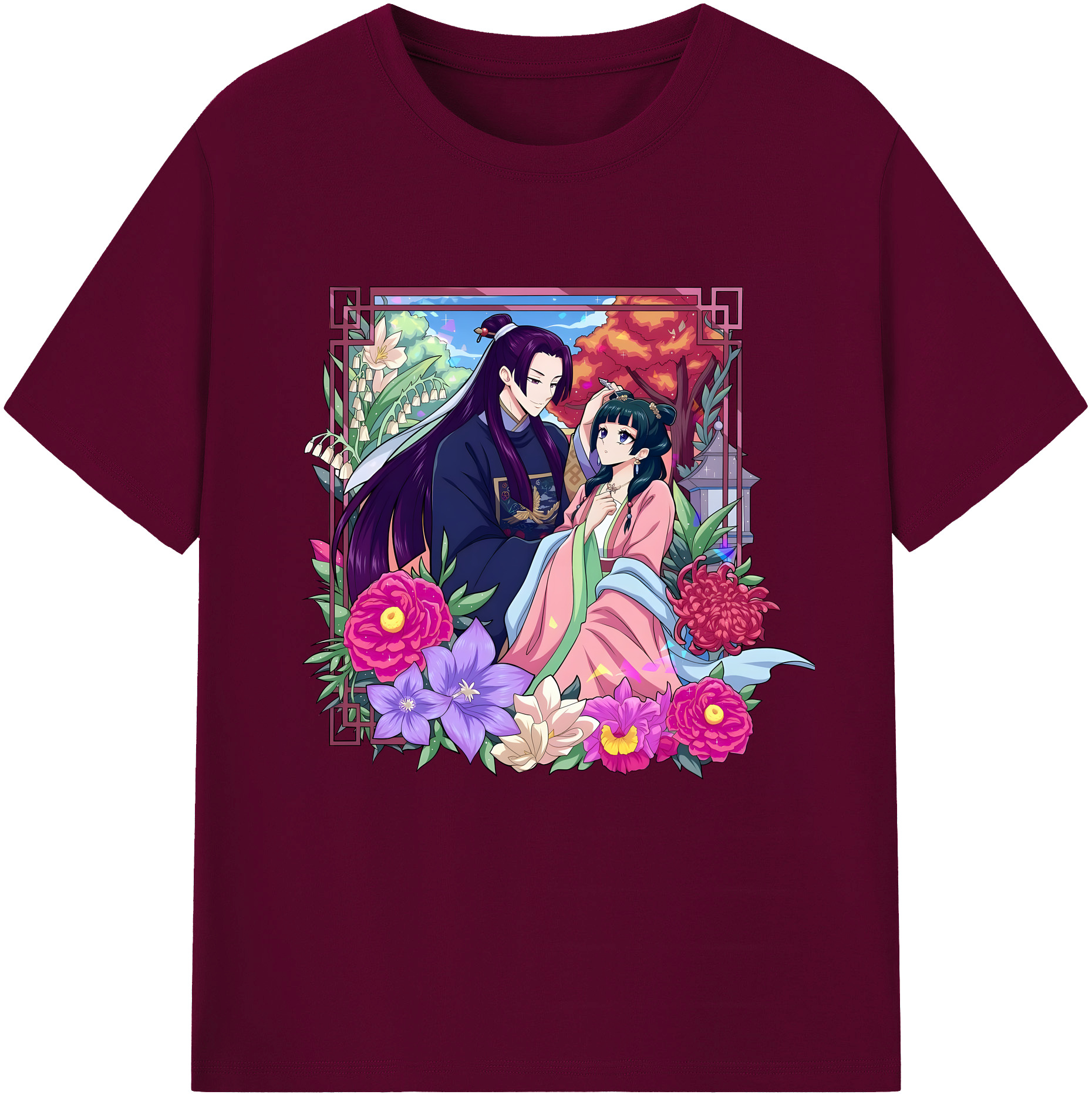 （画像用） 薬屋のひとりごと The Apothecary Diaries レディースカジュアルプリントTシャツ（綿100％）